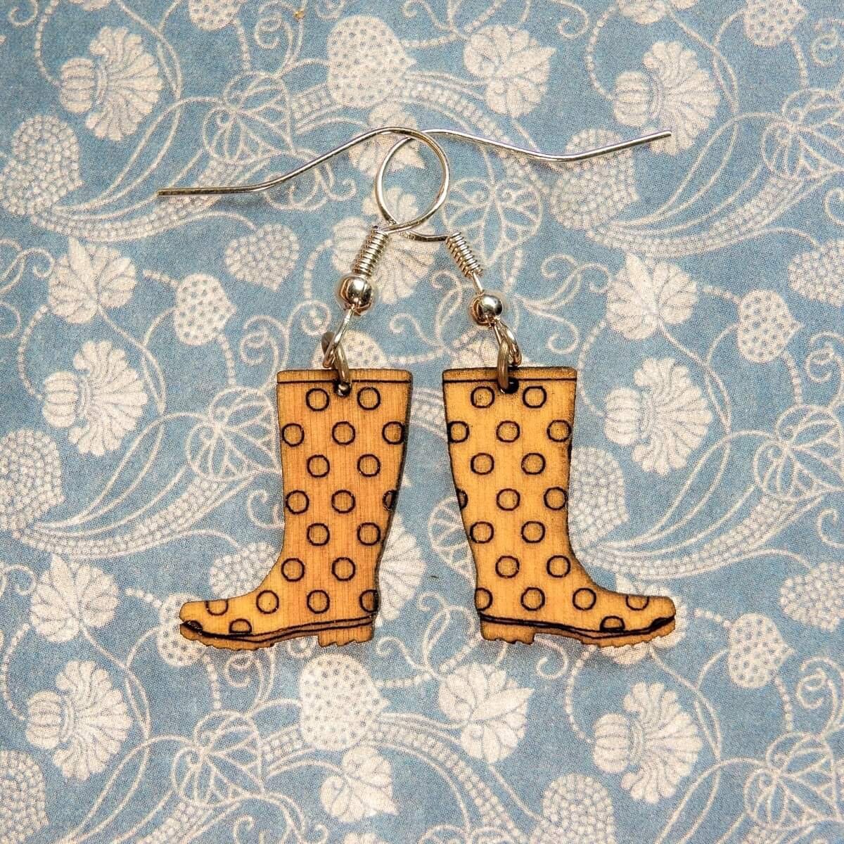 Ohrringe Gummistiefel Ohrringe Gummistiefel von Wasserholz
