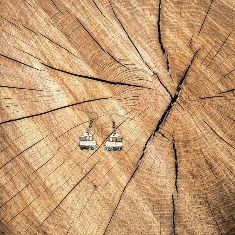 Ohrringe Lokomotive Ohrringe Lokomotive von Wasserholz