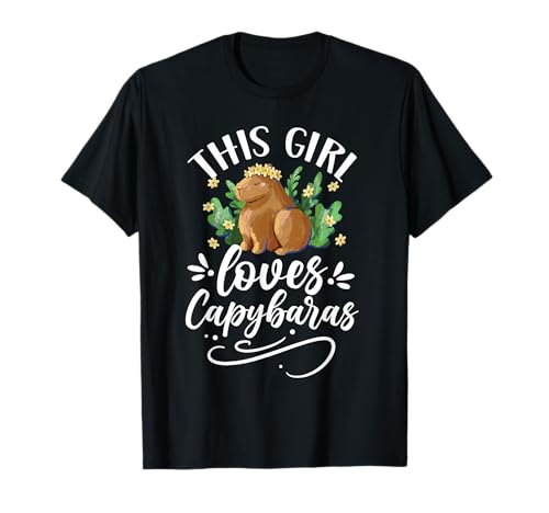 Dieses Mädchen Liebt Capybaras Wasserschwein Capybara Tier T-Shirt Dieses Mädchen Liebt Capybaras Wasserschwein Capybara Tier T-Shirt von Wasserschwein Tiere This Girl Loves Capybaras Süß