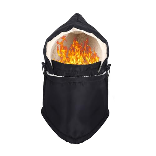 Kapuzenschal Wintermütze Damen Winter Sturmhaube Damen Wasserdichter Balaclava Damen Mützenschal Damen Nackenwärmer Mütze Damen Winter für Radfahren Skifahren Winterausflüge Wind und Wasserdicht von WatDenyFine