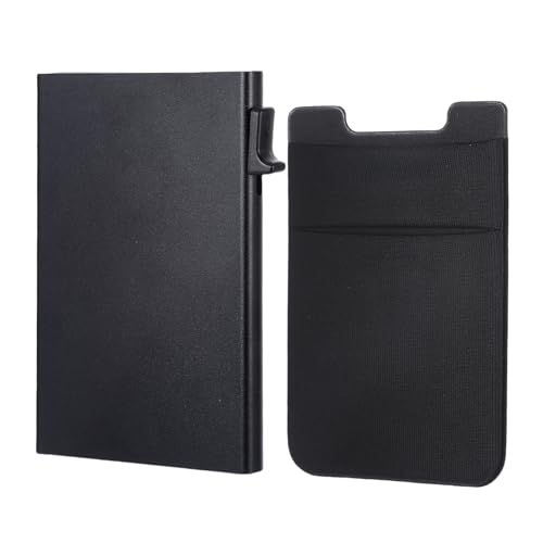 Kreditkartenetui Wallet Geldbörsen, Ausweis- & Kartenhüllen Portemonnaie, Kartenetui Pop Up EC Karten Etui NFC RFID Blocker Kartenhülle Card Holder Kreditkartenhülle für Cardholder, Schwarz von WatDenyFine