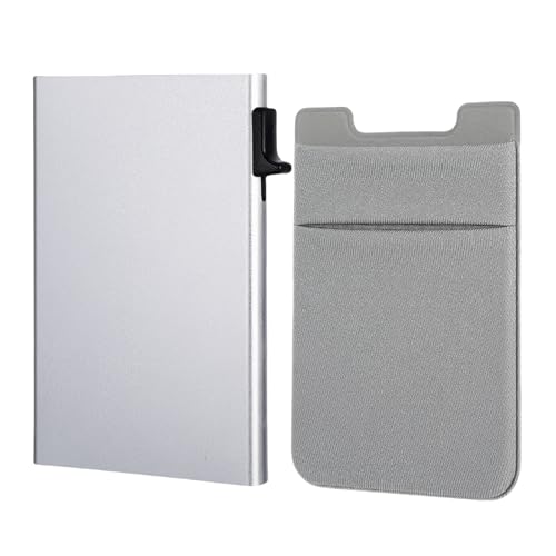 WatDenyFine Grau Lockcard Wallet Kreditkartenetui Card Holder Herren Card Holder mit Münzfach Kreditkartenetui Herren Kartenetui Herren Portmonee Herren Portmonee Herren von WatDenyFine