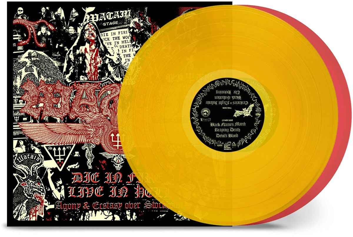Die in fire - Live in hell von Watain - 2-LP (Coloured, Limited Edition, Standard) von Watain