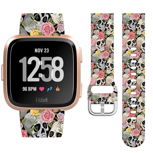 Watbro Halloween-Urlaubsband, kompatibel mit Fitbit Versa/Lite/Fitbit Versa, 2 Bänder für Damen und Herren, weiches Silikon, niedliches Sport-Kürbis-Armband von Watbro