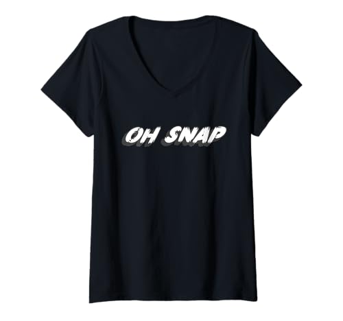 Damen Oh Snap | Woah That's crazy What's up with that? T-Shirt mit V-Ausschnitt von Watch TV Movies & Books on Radio Computer Streams
