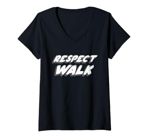 Damen Respect Walk | Respect Song 1990er Filmzitat T-Shirt mit V-Ausschnitt von Watch TV Movies & Books on Radio Computer Streams