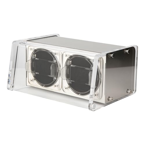 Watch Winder Smith Uhrenbeweger Mit 12-Punkt-Positionieranschlag - für 2 Uhren - für großen Herren Automatikuhren (Weiß) von Watch Winder Smith