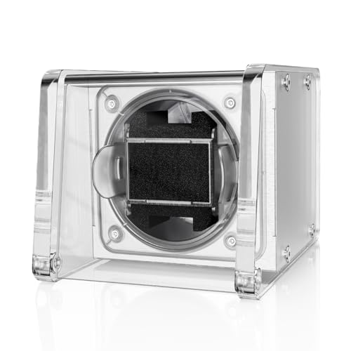 Watch Winder Smith Uhrenbeweger mit Mittelrotationsstoppfunktion - Uhrenbeweger für 1 Uhr - für großen Herren Automatikuhren (Natürlich/Durchsichtig) von Watch Winder Smith