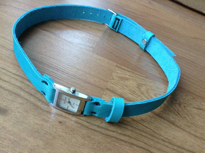 Handgefertigtes Türkis Lederarmband Für 2 Wickeluhren | 14 Mm, 16 18 Mm Handgefertigtes Türkis Lederarmband Für 2 Wickeluhren | 14 Mm, 16 18 Mm von WatchChasLeather