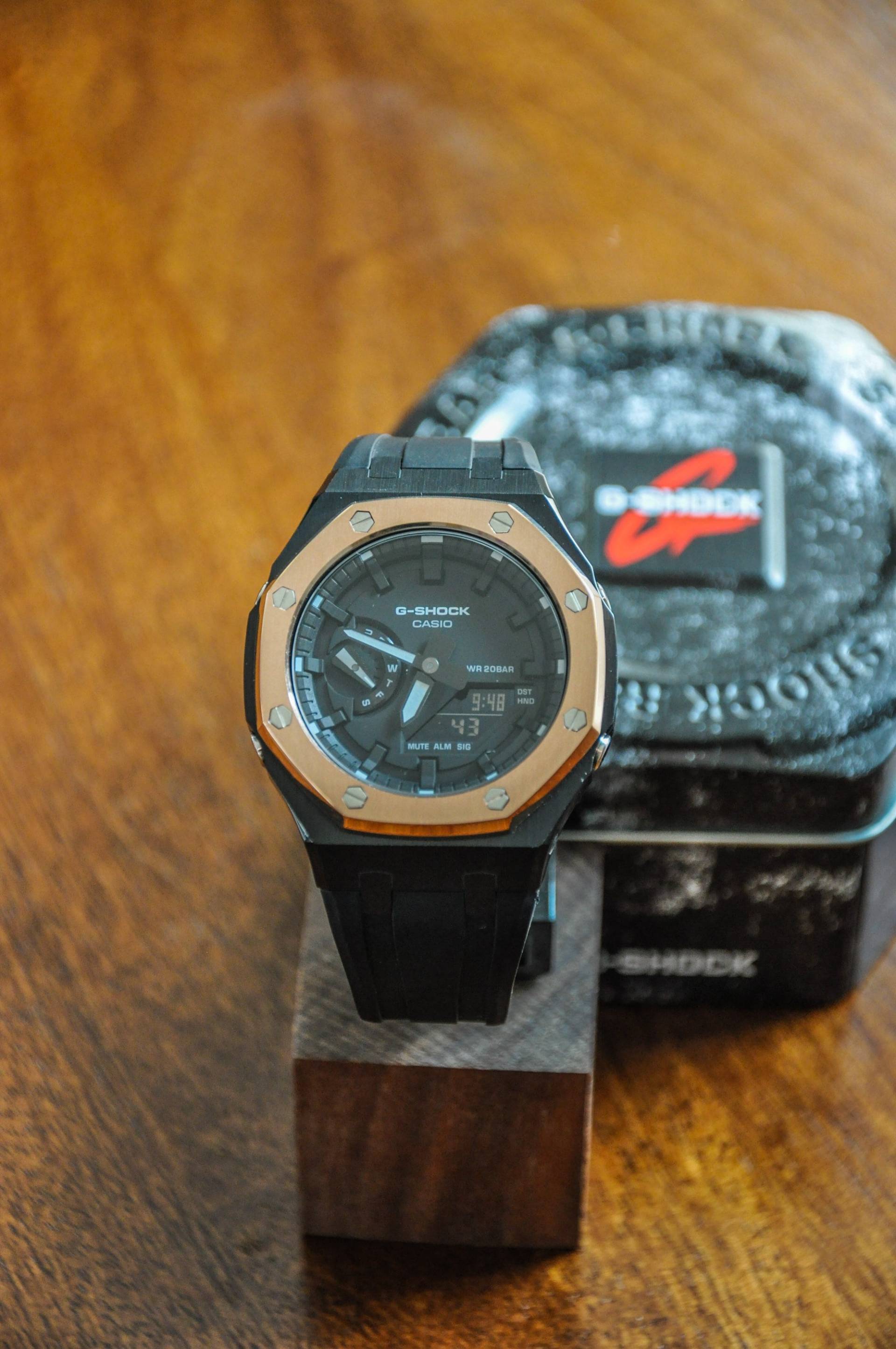 Casio G Shock Casioak Mod Neu Hommage Rose Gold Black Casio G Shock Casioak Mod Neu Hommage Rose Gold Black von WatchModder