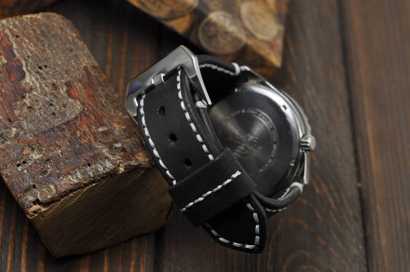 Handgefertigte Leder Herren Uhr Armband 18 Mm 20Mm 21Mm 22Mm 24Mm von WatchSoviet