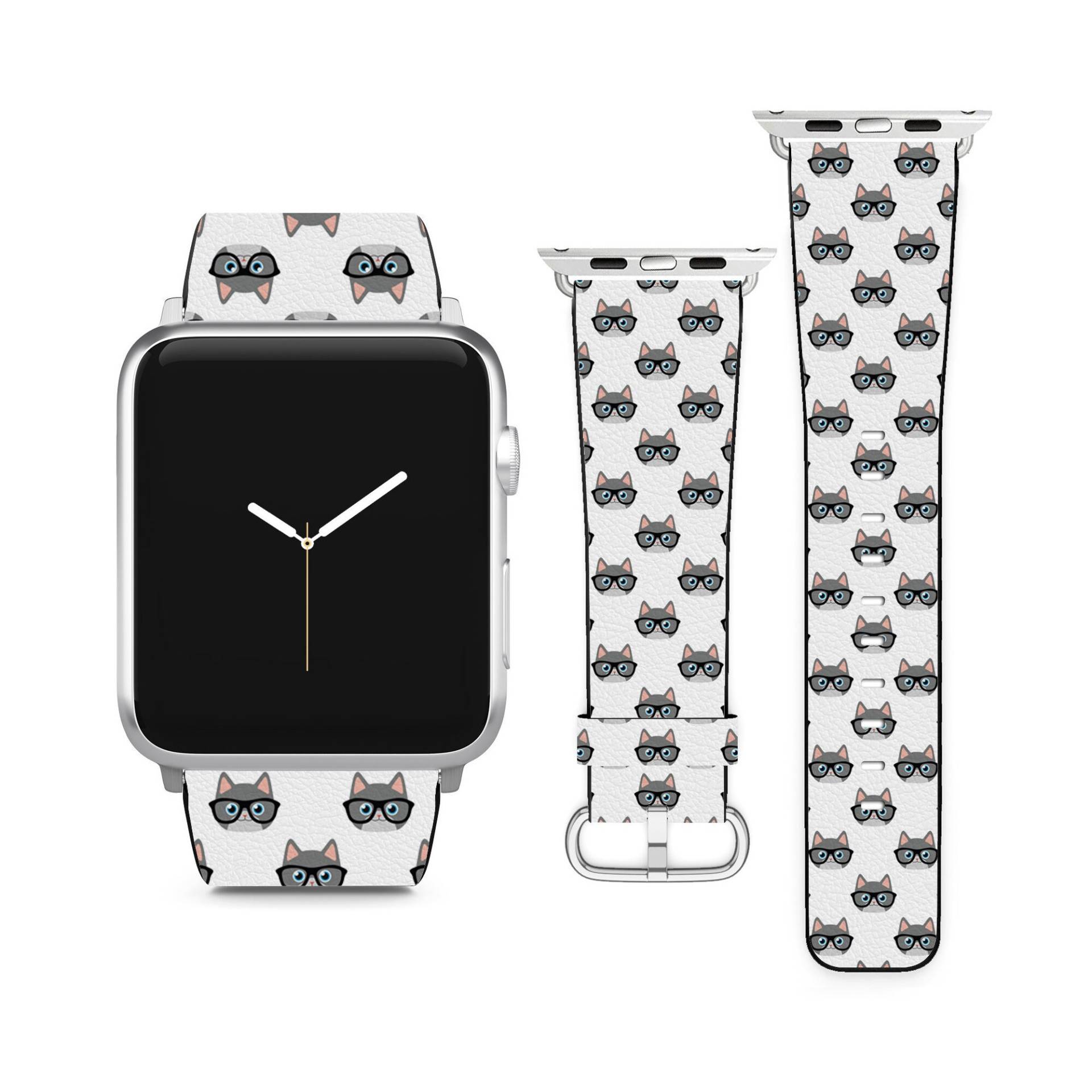 Niedliche Katze in Gläser Für Apple Uhrenarmband Iwatch Strap Se 9 8 7 6 5 4 3 2 1 Ultra, 38mm 40mm 41mm 42mm 44mm 45mm 49mm von WatchStrapsBoutique