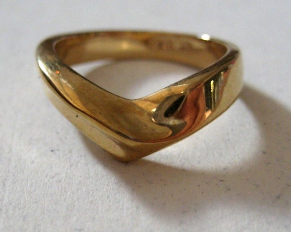 18 K Ge Über 925 Sterling Silber Vintage Band Ring, Größe 6, 5 18 K Ge Über 925 Sterling Silber Vintage Band Ring, Größe 6, 5 von WatchesAndJewels