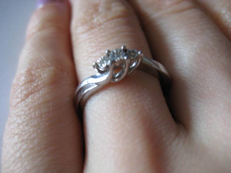 3 Diamond Vintage Sterling Silber Ringgröße 7 von WatchesAndJewels