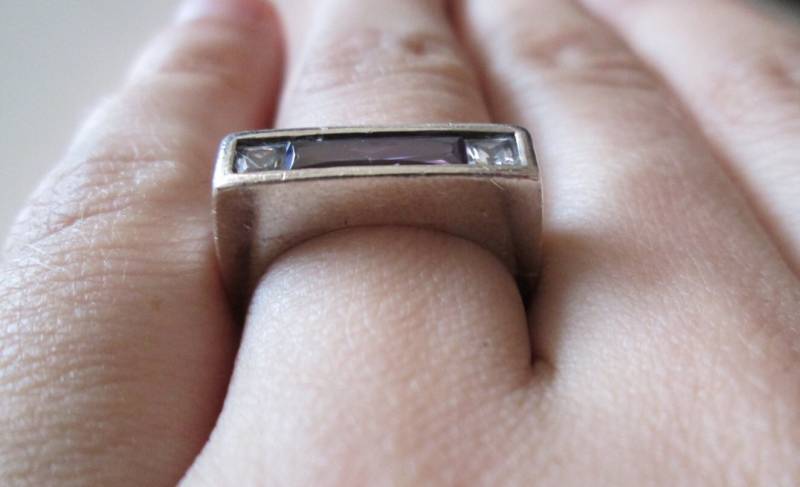 Amethyst Sterling Silber Vintage Band Ring, Größe 6, 5 Amethyst Sterling Silber Vintage Band Ring, Größe 6, 5 von WatchesAndJewels