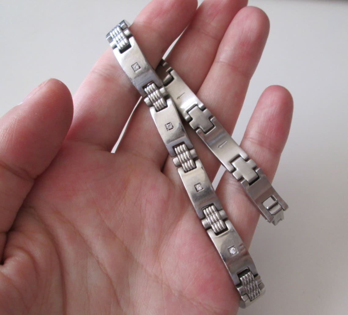 Herren Link Edelstahlband Mit Cz Herren Link Edelstahlband Mit Cz von WatchesAndJewels