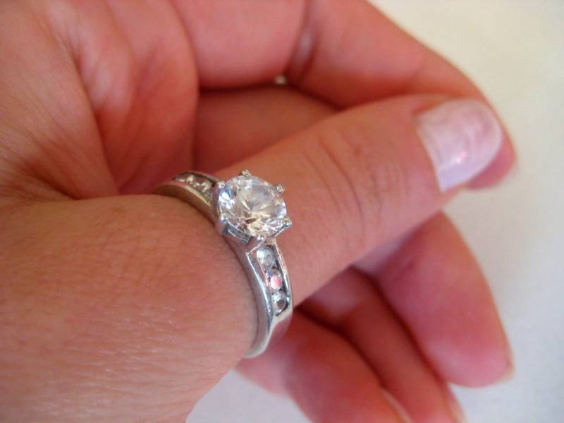 Klar, Edelstein Vintage Sterlingsilber Ring, Größe 9, 5 Klar, Edelstein Vintage Sterlingsilber Ring, Größe 9, 5 von WatchesAndJewels
