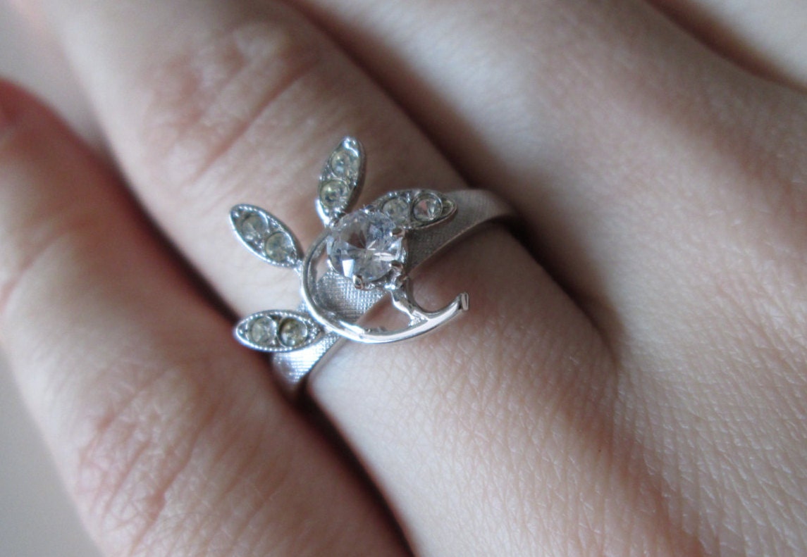 Neue Sterling Silber 925 Klar Edelstein Blume Branch Ring, Größe 6, 5 Neue Sterling Silber 925 Klar Edelstein Blume Branch Ring, Größe 6, 5 von WatchesAndJewels