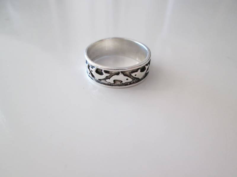 sterling 925Er Silber Ring Der Vintage-Dolphin-Band, Größe 7, 5 sterling 925Er Silber Ring Der Vintage-Dolphin-Band, Größe 7, 5 von WatchesAndJewels