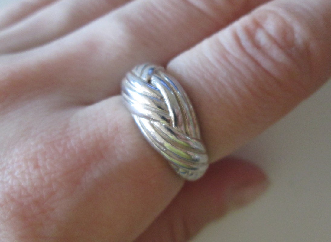 sterling Silber Geflecht Wendung Bandring, Größe 6, 5 sterling Silber Geflecht Wendung Bandring, Größe 6, 5 von WatchesAndJewels