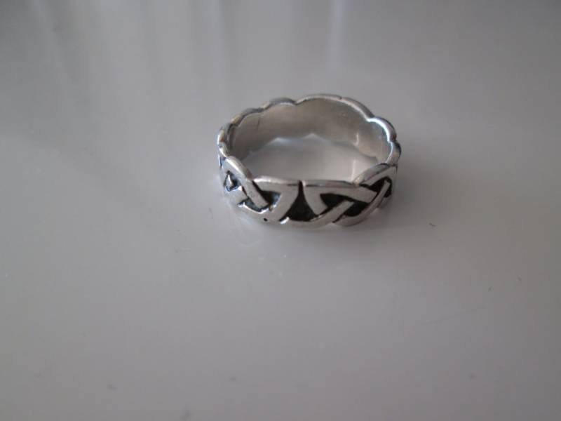 sterling Silber Vintage Celtic Irish Braid Band Ring, Größe 6 von WatchesAndJewels