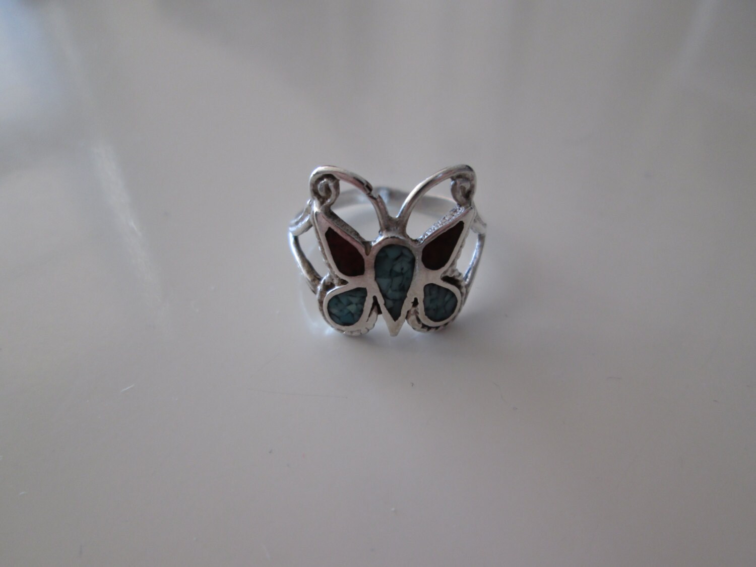 sterling Silber Vintage Schmetterling Band Ring, Größe 6 sterling Silber Vintage Schmetterling Band Ring, Größe 6 von WatchesAndJewels
