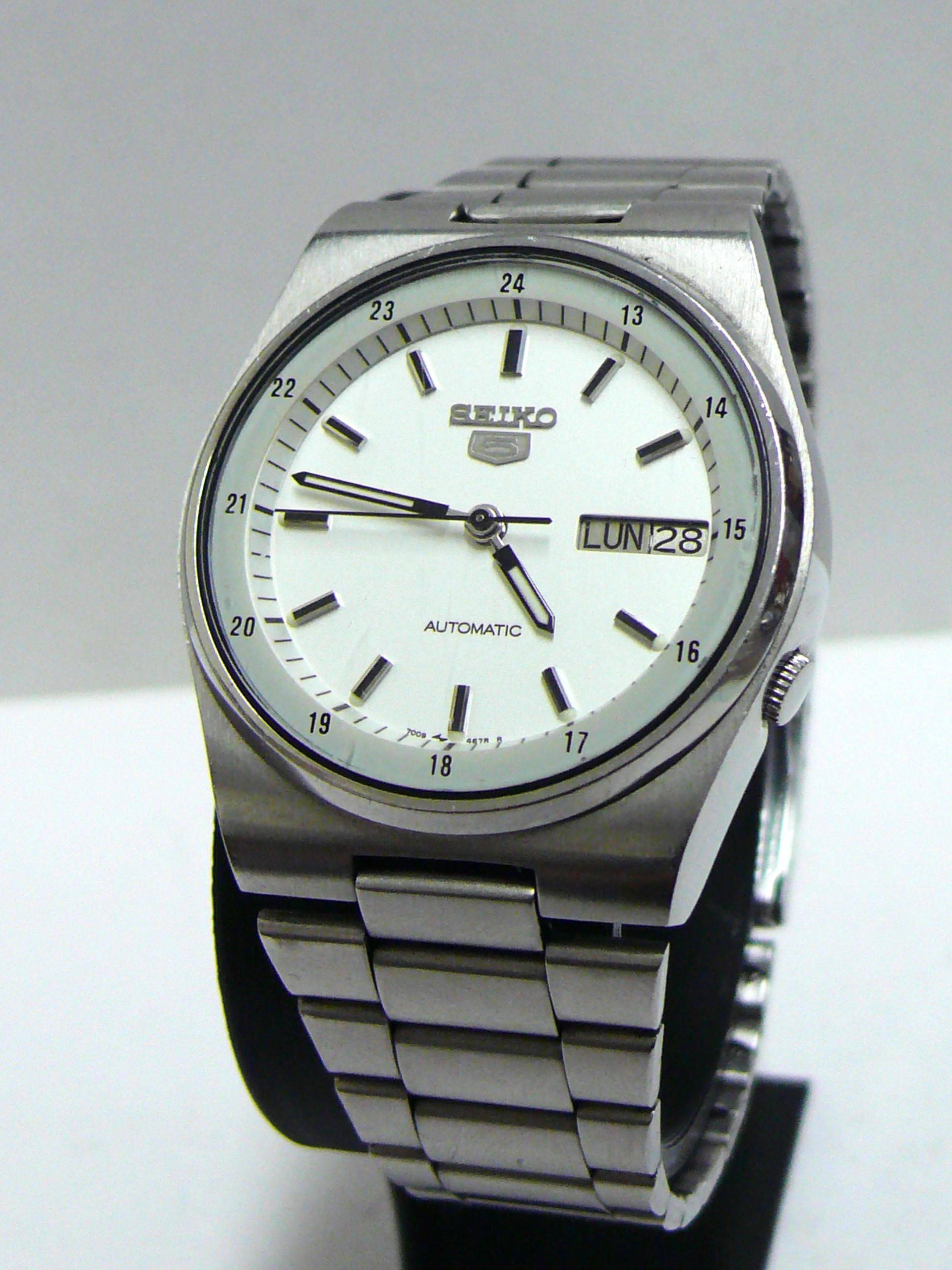 Vintage Seiko 5 Automatic 7009A Herren Armbanduhr, 17 Jew. Werktag & Datum Vintage Seiko 5 Automatic 7009A Herren Armbanduhr, 17 Jew. Werktag & Datum von WatchesMarketRepair