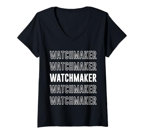 Damen Uhrmacher T-Shirt mit V-Ausschnitt Damen Uhrmacher T-Shirt mit V-Ausschnitt von Watchmaker Apparel