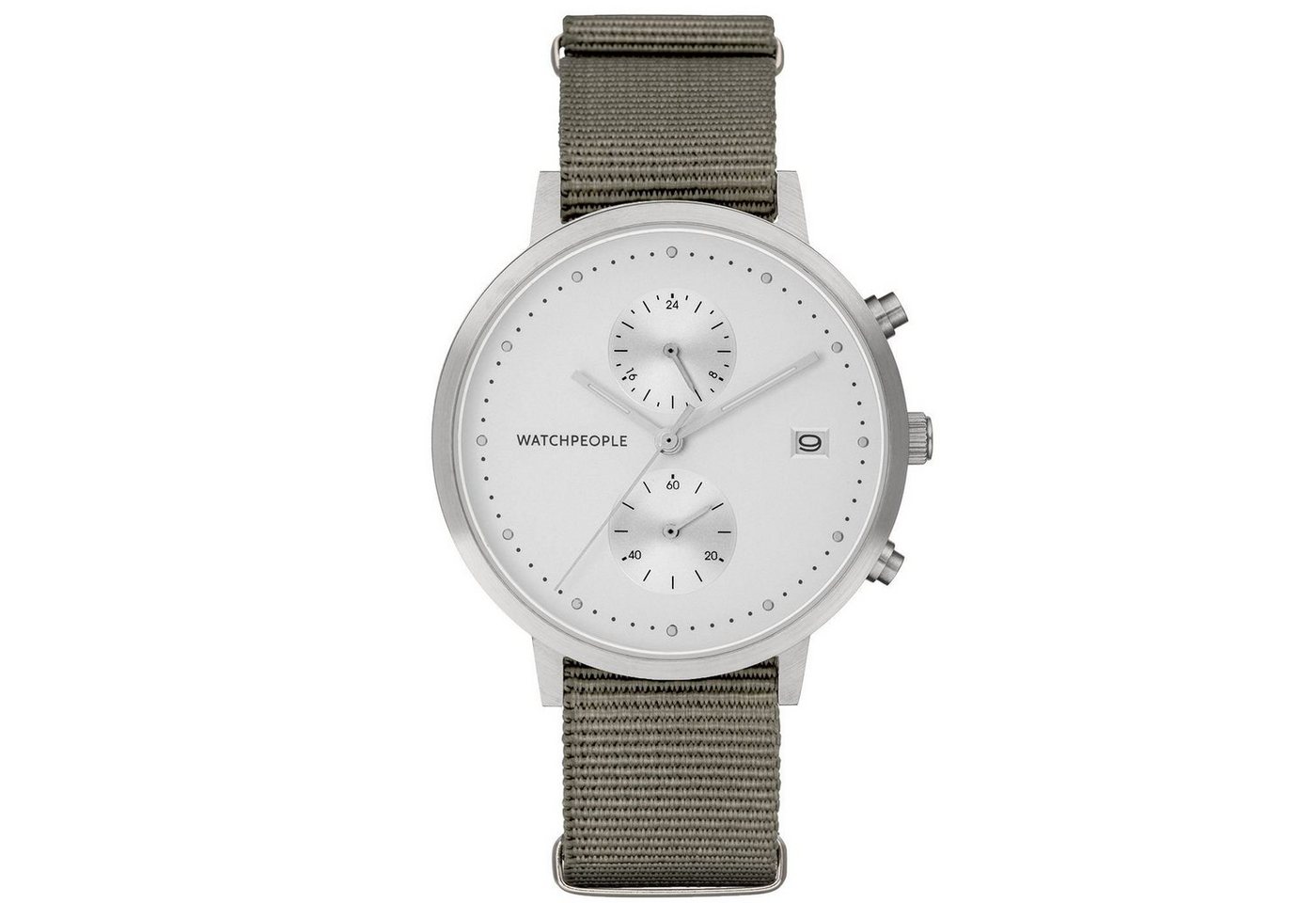 Watchpeople Multifunktionsuhr Cosmo Nato WP 047-03, flach, Datumsanzeige, Dual-Time, easy release Band Watchpeople Multifunktionsuhr Cosmo Nato WP 047-03, flach, Datumsanzeige, Dual-Time, easy release Band von Watchpeople