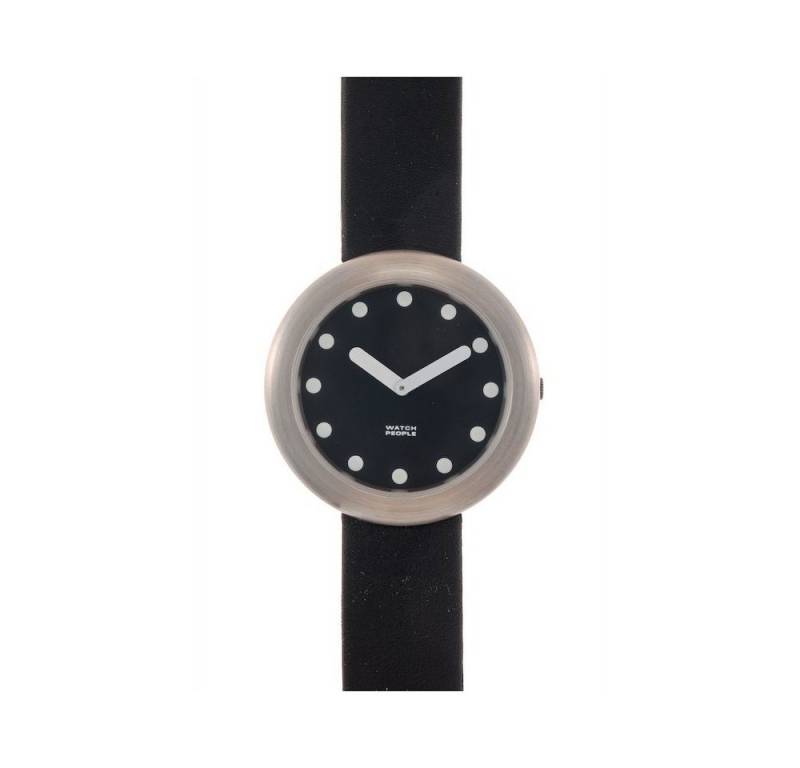 Watchpeople Quarzuhr Damen Armbanduhr Liz Edelstahl Lederband Olive Schwarz WP-9000192, flach und leicht, versenkte Krone im Gehäuse Watchpeople Quarzuhr Damen Armbanduhr Liz Edelstahl Lederband Olive Schwarz WP-9000192, flach und leicht, versenkte Krone im Gehäuse von Watchpeople