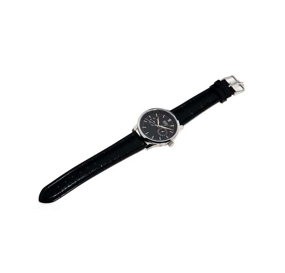 Watchpeople Quarzuhr Herren Multifunktionsuhr Quarz Tyro Edelstahl Schwarz WP-9000557, Wochentag, Tag, Kalenderwoche Watchpeople Quarzuhr Herren Multifunktionsuhr Quarz Tyro Edelstahl Schwarz WP-9000557, Wochentag, Tag, Kalenderwoche von Watchpeople