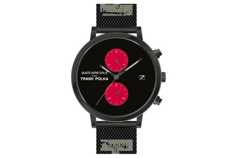 Watchpeople Quarzuhr Trash Polka Autares WP TP-010, Datumsanzeige, zweite Zeitzone von Watchpeople