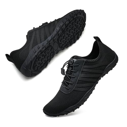 Badeschuhe Herren Damen Barfußschuhe Wasserschuhe Schwimmschuhe Strandschuhe für Surfen,Tauchen,Bootfahren,Gymnastik Fitness (Zeile blau, 44EU) von WateLves