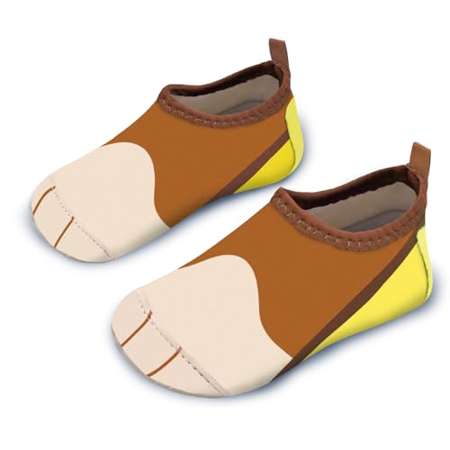 Badeschuhe Kinder Strandschuhe Schwimmschuhe Jungen Baby Wasserschuhe Schnell Badesoken Aquaschuhe Trocknend Barfuss Schuhe（Hundepfote Weiß 20/21） von WateLves