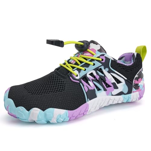 Barfußschuhe Wasserschuhe Kinder Jungen Mädchen Kinder Aqua Schwimmen Nass Riff Schuhe für Strand Pool Wasser Sport Non-Slip Schnell Trocknen（Tinte Schwarz 31） von WateLves