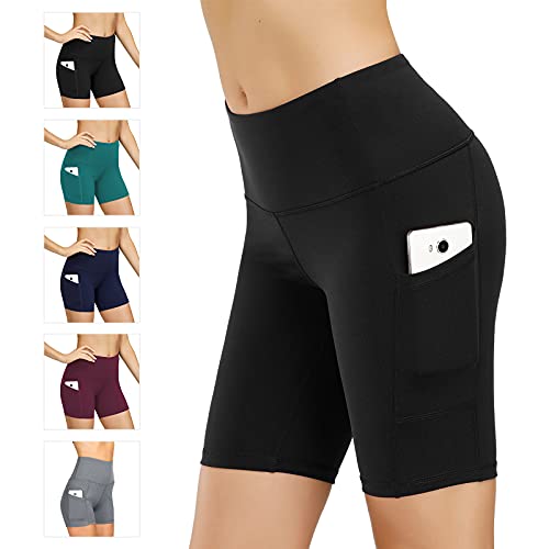 Damen Leggings Yogahosen Sporthose Tights Laufhose High Waist mit Taschen Dehnbar Jogginghose Yoga Sport Fitness Laufen(Schwarz-wf,S von WateLves