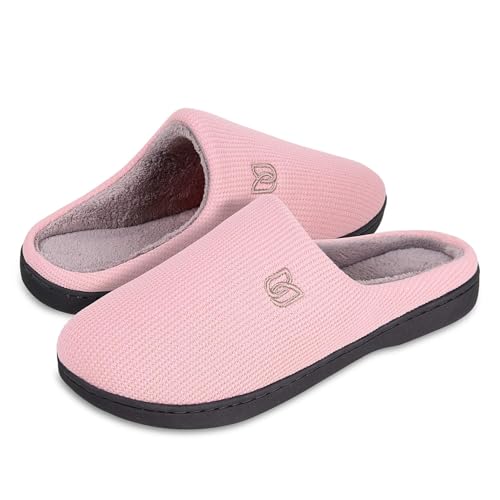 Herren Damen Winter Hausschuhe Memory-Schaum Wärme Bequem Plüsch Pantoffeln Home Rutschfeste Slippers Schuhe Indoor Outdoor(fXML Rosa,36/37 EU) von WateLves