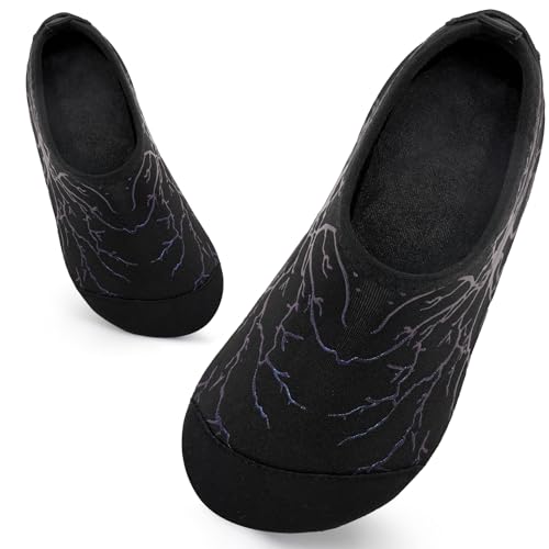 Kinder Badeschuhe Schwimmschuhe Wasserschuhe Jungen Baby Strandschuhe Aquaschuhe Schnell Trocknend für Beach Pool(JiaoYin Schwarz28/29) von WateLves