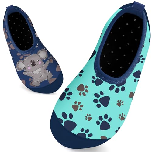 Kinder Badeschuhe Schwimmschuhe Wasserschuhe Jungen Baby Strandschuhe Aquaschuhe Schnell Trocknend für Beach Pool(KaoLa24/25) von WateLves