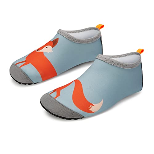 Kinder Badeschuhe Wasserschuhe Strandschuhe Mädchen Junge Schwimmschuhe Barfußschuhe rutschfeste Surfschuhe Sportschuhe Kleinkind Schwimmbad(HL.Grey,18/19 EU) von WateLves