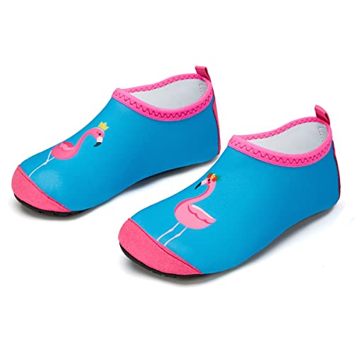 Kinder Badeschuhe Wasserschuhe Strandschuhe Mädchen Junge Schwimmschuhe Barfußschuhe rutschfeste Surfschuhe Sportschuhe Kleinkind Schwimmbad(hln.Blue,18/19 EU) von WateLves