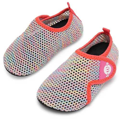 Kinder Badeschuhe Wasserschuhe Strandschuhe Mädchen Junge Schwimmschuhe Barfußschuhe rutschfeste Surfschuhe Sportschuhe Kleinkind Schwimmbad(200.Farbe,18/19 EU) von WateLves