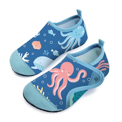 Kinder Badeschuhe Wasserschuhe Strandschuhe Mädchen Junge Schwimmschuhe Barfußschuhe rutschfeste Surfschuhe Sportschuhe Kleinkind Schwimmbad von WateLves