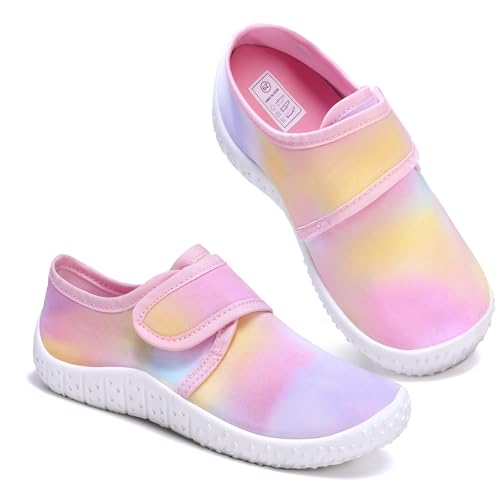 Kinder Wasserschuhe Mädchen Badeschuhe Aquaschuhe Schwimmschuhe Strandschuhe rutschfeste Schuhe Schnell Trocknend（Multi 27EU） von WateLves