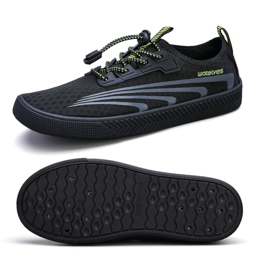 WateLves Badeschuhe Wasserschuhe Herren Damen Strandschuhe Aquaschuhe Schwimmschuhe Sommer Schnell Trocknend Surfschuhe von WateLves