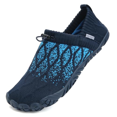 WateLves Barfußschuhe Damen Herren Zehenschuhe Traillaufschuhe Weich Hausschuhe Bequem Barfussschuhe Fitnessschuhe Männer Frauen Trainingsschuhe für Joggen Wandern Minimalistische (097Blau,40EU) von WateLves