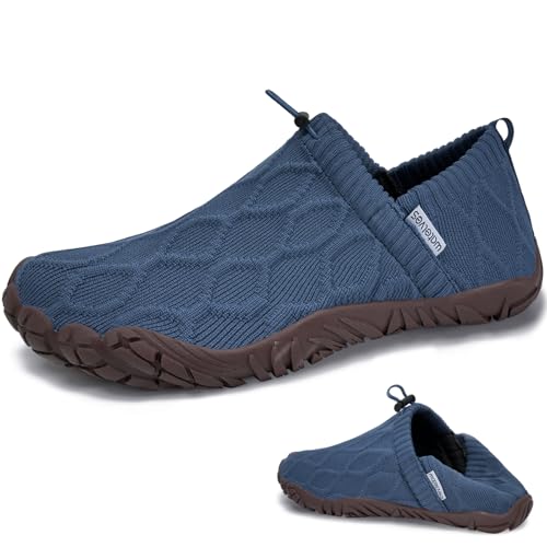 WateLves Barfußschuhe Damen Herren Zehenschuhe Traillaufschuhe Weich Hausschuhe Bequem Barfussschuhe Fitnessschuhe Männer Frauen Trainingsschuhe für Joggen Wandern Minimalistische (097Blau,45EU) von WateLves