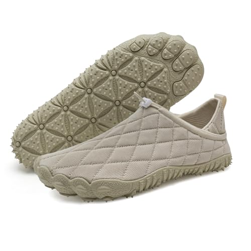 WateLves Barfußschuhe Hausschuhe Herren Damen Leichte Indoor Outdoor Traillaufschuhe Zehenschuhe Minimalistische Unisex(Kaki 42) von WateLves