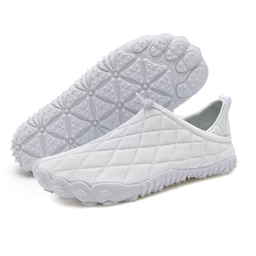 WateLves Barfußschuhe Hausschuhe Herren Damen Leichte Indoor Outdoor Traillaufschuhe Zehenschuhe Minimalistische Unisex(White 38) von WateLves