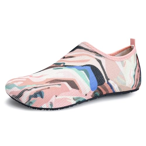 WateLves Wasserschuhe Badeschuhe Hausschuhe Sockenschuhe Hüttenschuhe Damen Herren Unisex Strand Schwimmen Atmungsaktiv Leicht ElastizitäT Rutschhemmend(Flüssigkeit 40/41) von WateLves